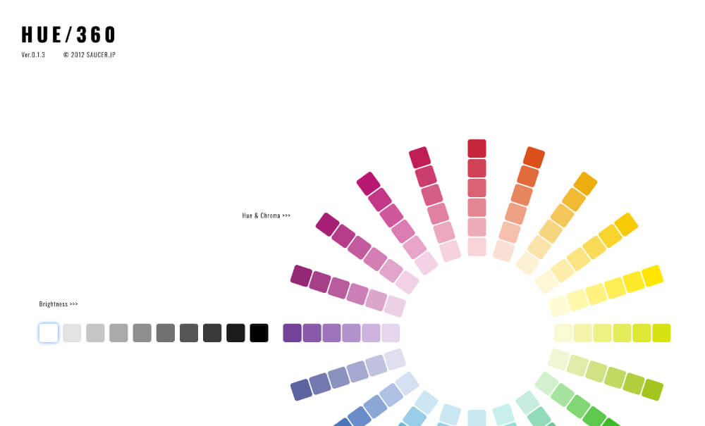 「HUE/360」のトップページ