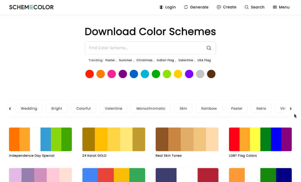 「SCHEME COLOR」のトップページ