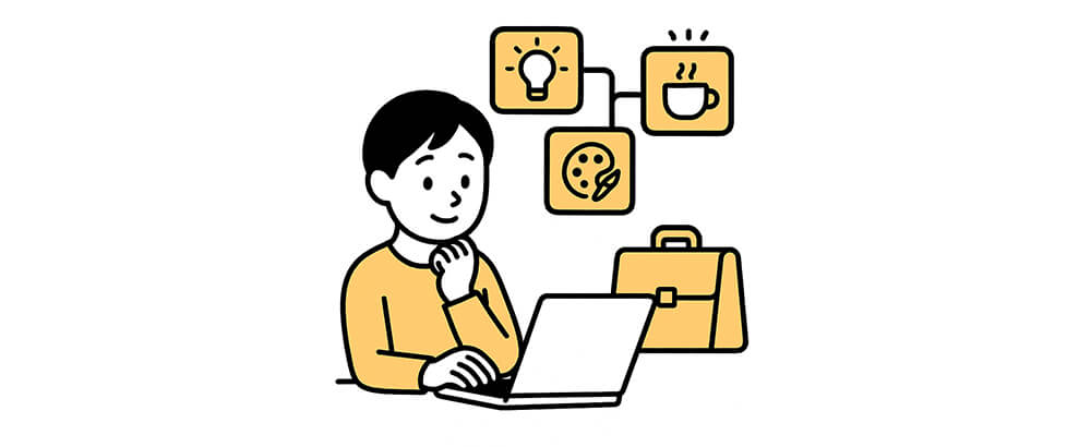 副業を選ぶ男性