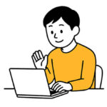 コンピューターに向き合う人