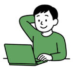 PCで楽に働いている人