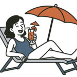 バカンスを楽しむ人