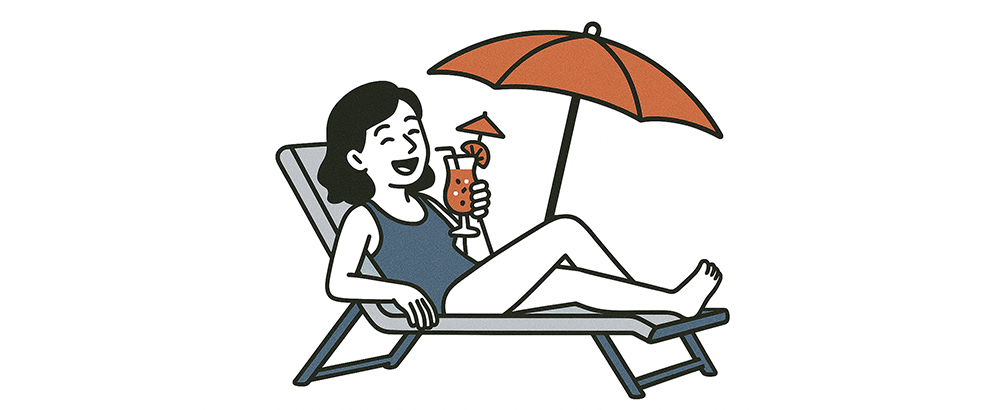 バカンスを楽しむ人